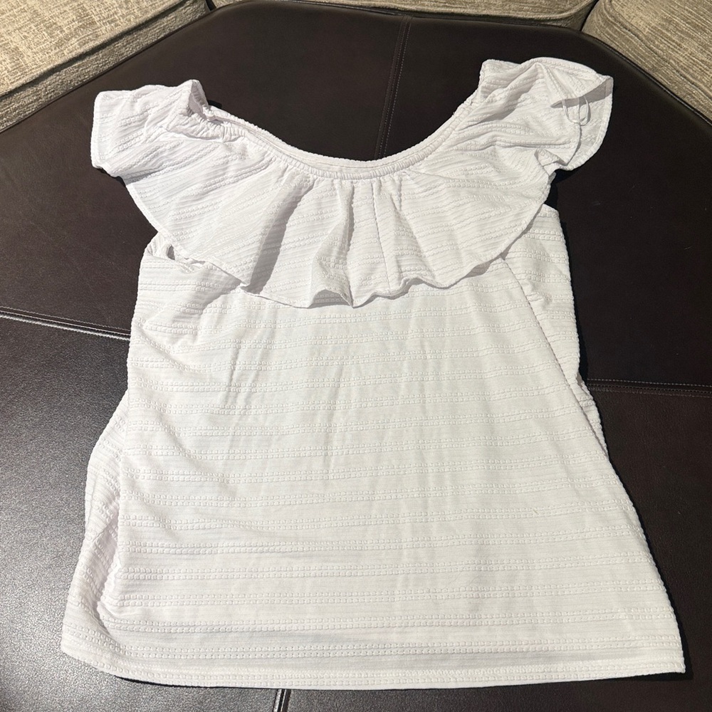 Style & Co. White Ruffled Blouse - Picture 2 of 3